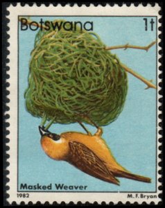Botswana 303 - Unused-NG - 1t Masked Weaver (1982) (cv $1.45)