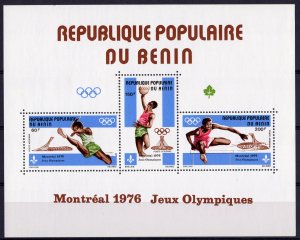 Benin 1976 Sc#C252a MONTREAL OLYMPIC GAMES '76 S/S PERFORATED MNH