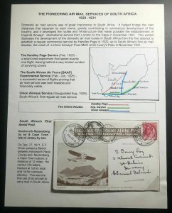 1911 Kenilworth South Africa First Flight Postcard Cover FFC To Muizenberg