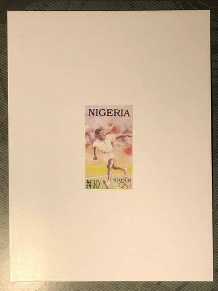 NIGERIA 1996 DELUXE PROOF - OLYMPIC GAMES TENNIS - RARE