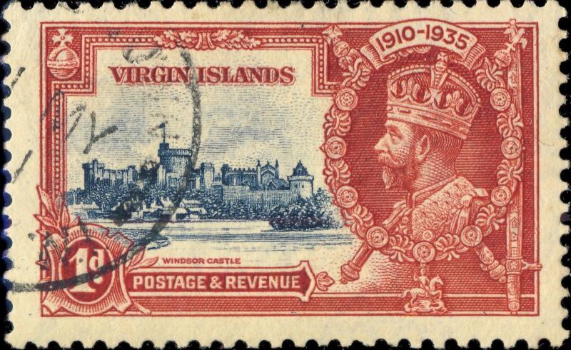 BRITISH VIRGIN ISLANDS - 1935 - SG 103 - 1d KGV Silver Jubilee - VF Used