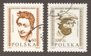 Poland Scott 2536-37 UNHOG(CTO) - 1982 Wawel Castle Carved Heads - SCV $1.50