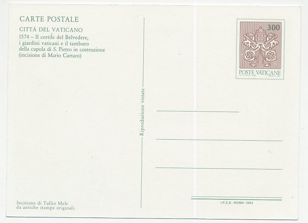 Postal stationery Vatican 1982 Vatican city