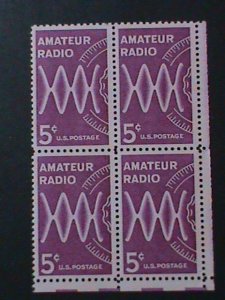 ​UNITED STATES- SC#1260-AMERICAN RADIO 50TH ANNIV:-MNH-BLOCK-VF-60-YEARS OLD