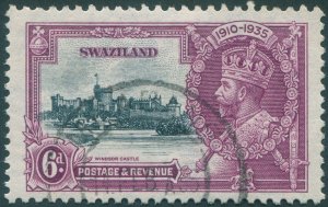 Swaziland 1935 6d slate & purple Jubilee SG24 used