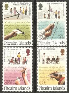 PITCAIRN ISLAND Sc# 315 - 318 MNH FVF Set-4 Constitution