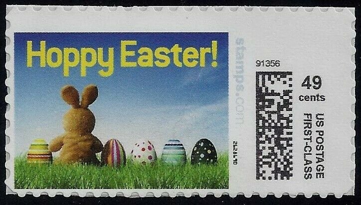 1CVP Var Stamps.com HOPPY EASTER Mint NH