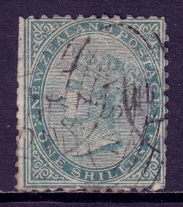 New Zealand - Scott #56 - Used - Large thin, clipped perfs UL - SCV $52