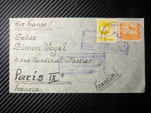 1939 Bolivia Airmail Cover to Paris IX France via Air France 