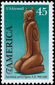 U.S. Scott # C121  1989 45c multi Photo;   Key Marco Cat ; TAGGED mint-nh- vf