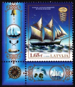 LATVIA 2024-02 TRANSPORT Ships: Schooner Jupiters 1929. CORNER, MNH