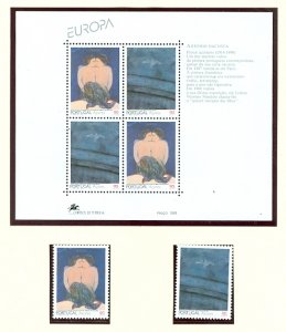 AZORES EUROPA 1993 #414-415a...STAMP & SOUV. SHEET...MNH...$8.25