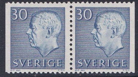 Sweden #584 pair F-VF Mint NH ** Gustav VI Adolph