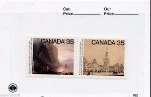 1980 Canada 851i 852a ** MNH VF error variety Line above N in Canada 