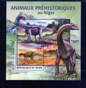 NIGER #1218 2013 DINOSAURS MINT VF NH O.G S/S