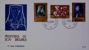 1958 Belgium FDC Cultural Relief Funds Paintings X840-