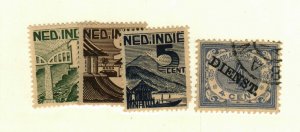 Netherlands Indies #263-4, 266 MH, O7 used