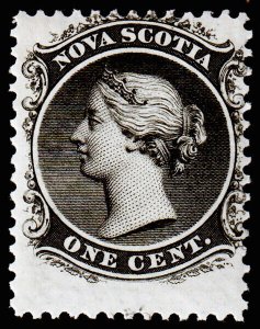 Nova Scotia Scott 8 (1860) Mint VLH F-VF, CV $15.00 C