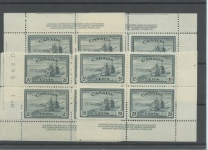 271 matched set plate block 1 VF MNH PO fresh Cat $180 Canada mint