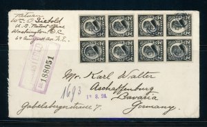 US Cover #611 Harding Imperf - 2 Blocks of 4 - Very Rare - See Description Below