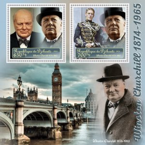 Stamps.Winston Churchill 2024 year 1+1 sheets perforated