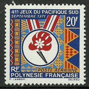 Album Treasures French Polynesia Scott # C68 20fr South Pacific Games Mint H-