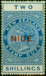 Niue 1918 2s Deep Blue SG33 Fine MM