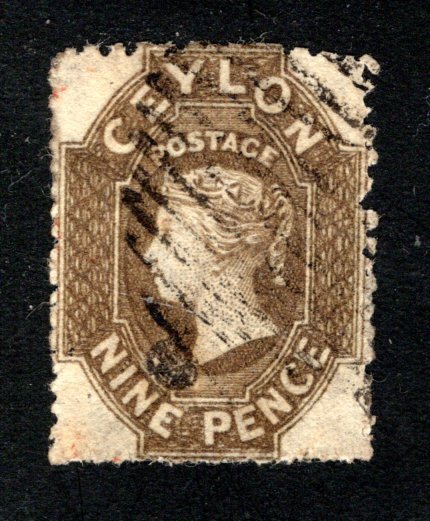 Ceylon #31, F/VF, Used, Wmk. 6, CV $85.00 ....  1290023