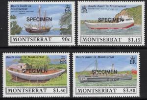 MONTSERRAT SG793/6s 1989 BUILDING BOATS SPECIMEN MNH 