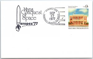 US SPECIAL EVENT CARD MAN'S CONQUEST OF SPACE AEROPEX AT REDONDO BEACH 1977 - B