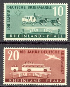 Germany Rhine Palatinate Sc# 6N39-6N40 MNH 1949 German Postage 100th