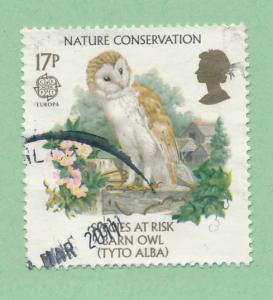 Great Britain 1986 Scott 1141 used - 17p, Europa, Barn Owl