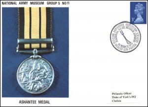 Great Britain Ashantee Medal Army Museum 1972 Cover