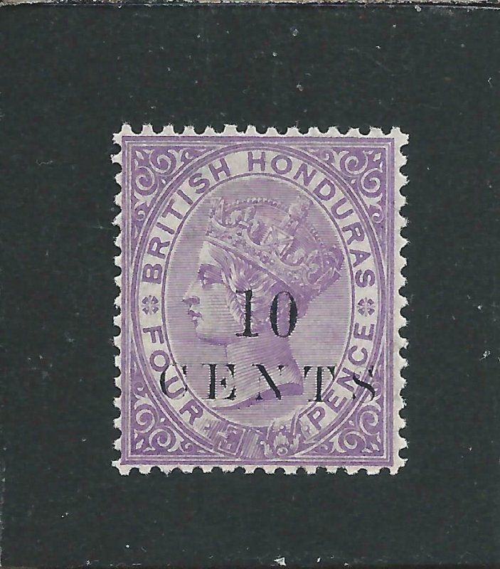 BRITISH HONDURAS 1888 10c on 4d MAUVE VLMM SG 28 CAT £70