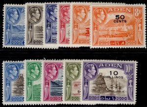 ADEN GVI SG36-46, 1951 complete set, LH MINT. Cat £90.