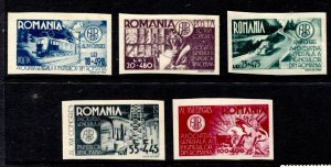 Romania #B309-B313 MINT OG LH VF IMPERFORATE SET OF 5