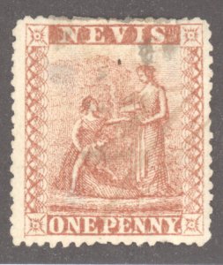 Nevis, Scott #14A, Used