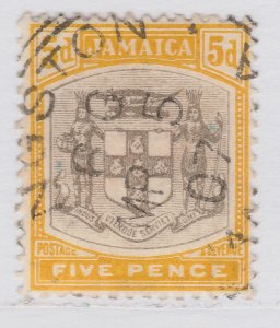 British Colony JAMAICA 1904 WMK CROWN CA 5d Used Stamp A28P8F26699-