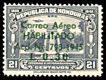 Honduras C149, HR, Revalued Airpost Issue