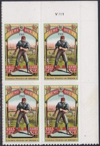 4341 Take Me Out To The Ballgame Plate Block MNH