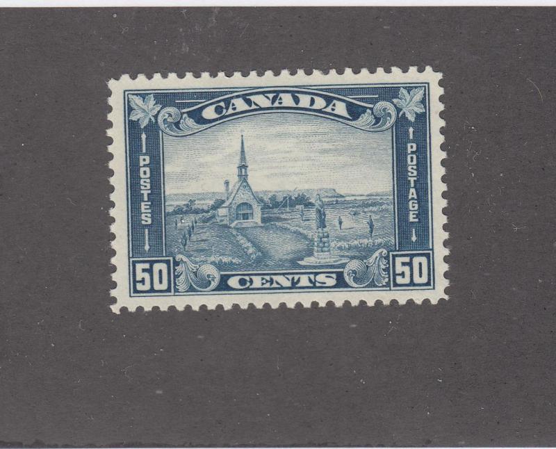 CANADA # 176 VF-MLH 50cts DULL BLUE SHADE GRAND-PRE CAT VALUE $300