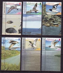 Alderney-Scott#344-9-unused NH set-Birds-2009-