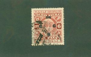 COCHIN -INDIA FEUDATORY STATE 038 USED  BIN $0.50