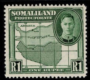 SOMALILAND PROTECTORATE GVI SG113, 1r green, M MINT.