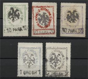 ALBANIA, 1st ANNIVERSARY OF INDENPENDENCE 1913 UNUSED SET		