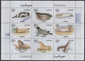 SOMALIA  # SOA017 CPL MNH SHEET of 9 DIFF SEA MAMMALS