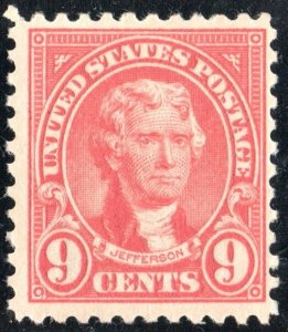 SC#561 9¢ Jefferson Single (1923) MH