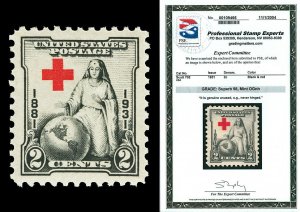 Scott 702 1931 2c Red Cross Issue Mint Graded Superb 98 NH with PSE CERTIFICATE!