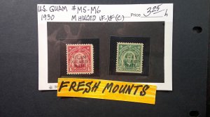 Guam (U.S.Administration) 1930 Scott# M5, M6 Mint OG Hinged VF-XF