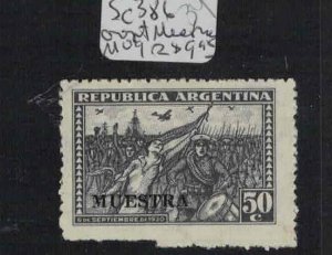 Argentina SC 386 Overprint Muestra MOG (3gkf)